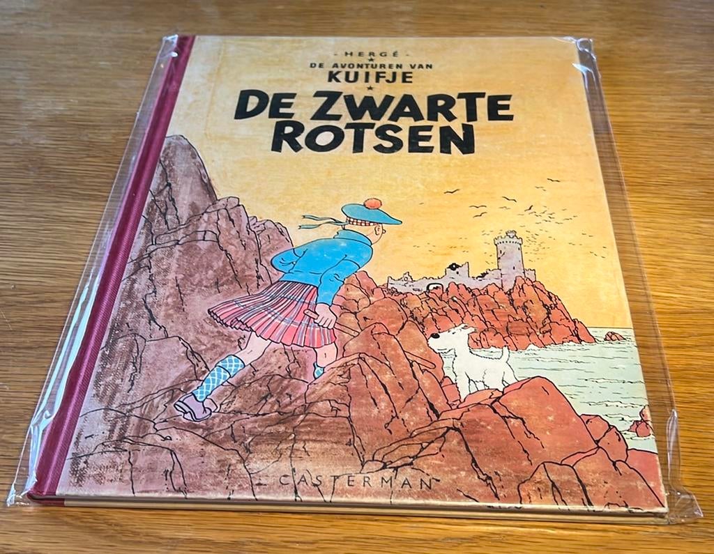 Facsimile 1987 DE ZWARTE ROTSEN KUIFJE, Verzamelen, Stripfiguren, Zo goed als nieuw, Kuifje, Ophalen of Verzenden