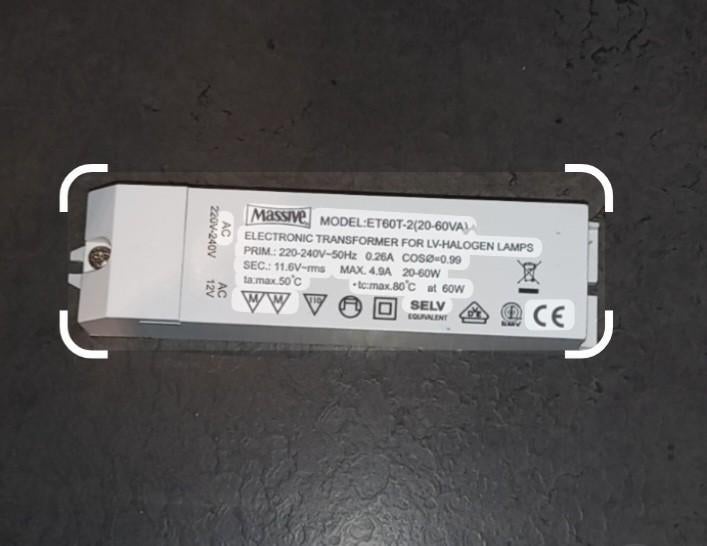 Transfo 12volt, Ophalen