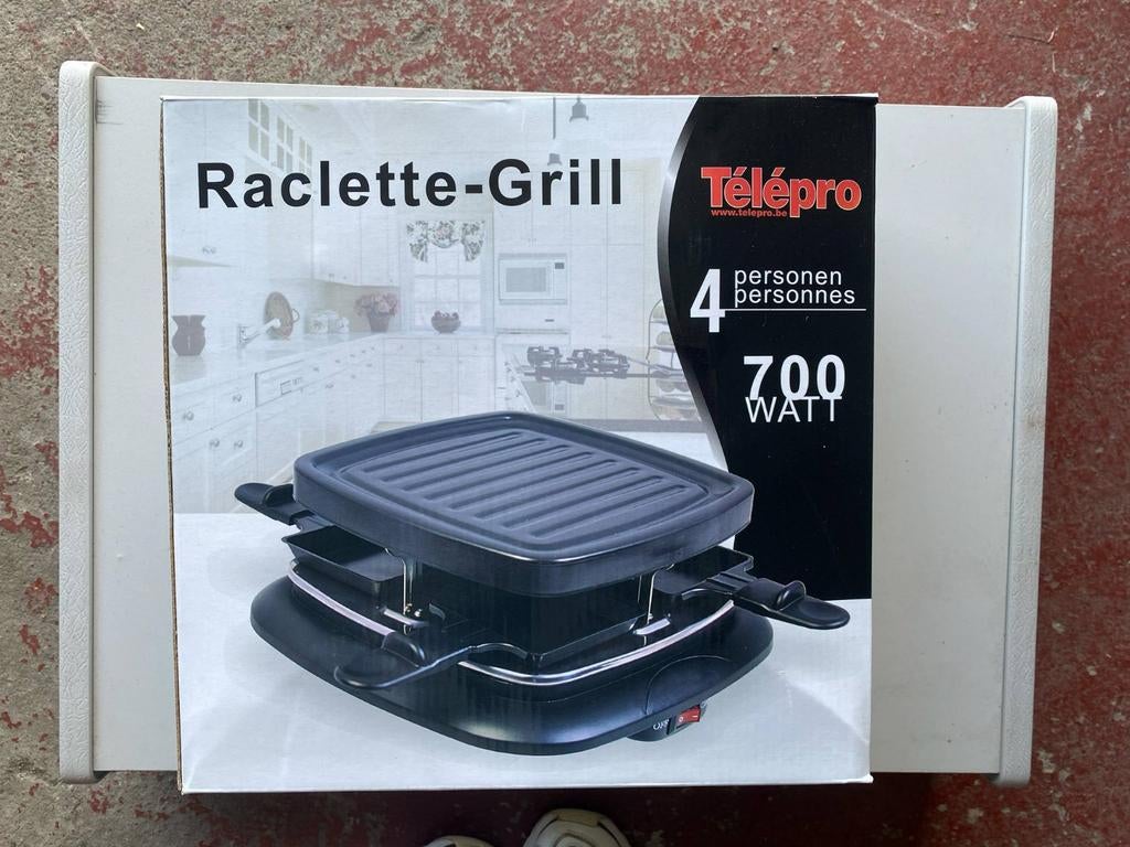 Raclette grill 4 personnes 700 W neuf, Enlèvement, Neuf, 4 à 7 personnes