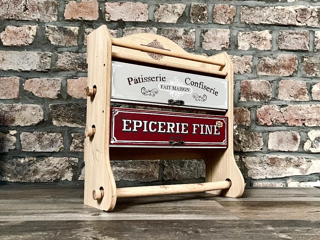 Vintage kruidenrek, papieren handdoek in perfecte staat - te, Ophalen, Nieuw