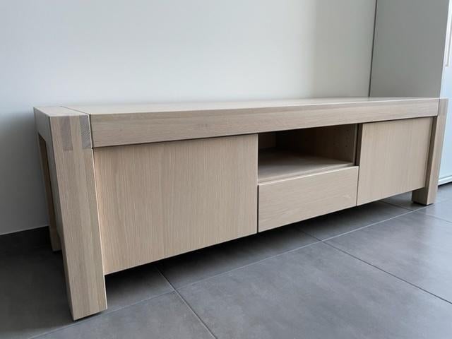Eikenhouten tv-kast - Bologna, Ophalen, Eikenhout, 50 tot 100 cm, Zo goed als nieuw