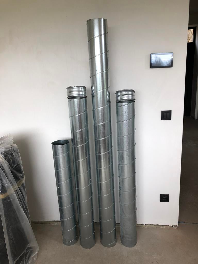 Ventilatiebuizen 150mm + 2 koppelstukken, Ophalen, Nieuw