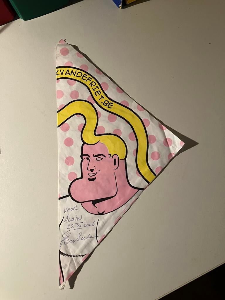Frietzak van Cowboy Henk, gesigneerd door Herr Seele in 2006, Boeken, Stripverhalen, Ophalen of Verzenden