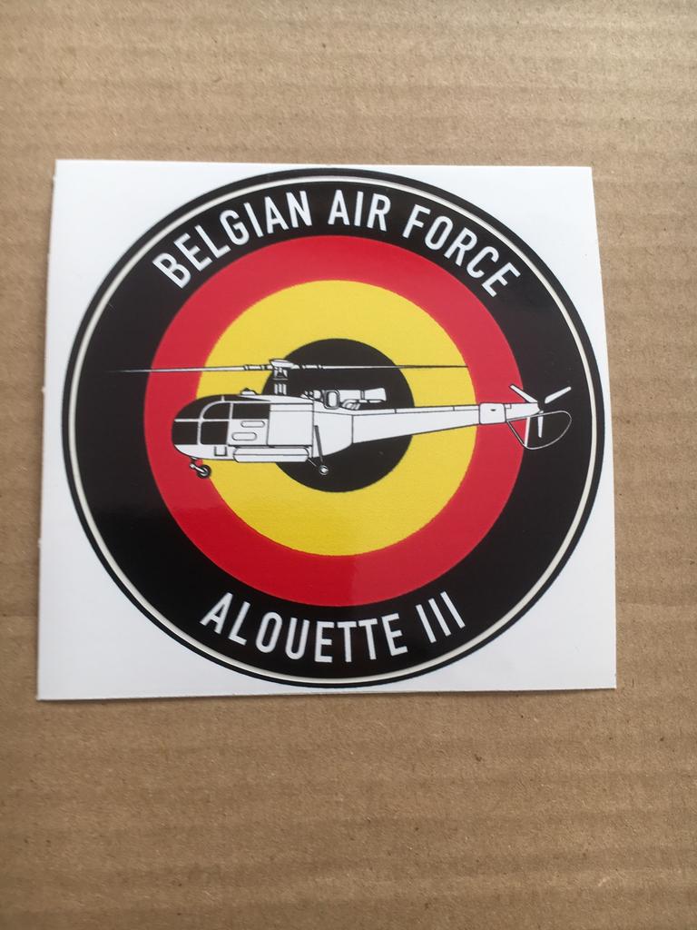 Sticker : Alouette III - 40Sqn - Basis Koksijde., Ophalen of Verzenden, Nieuw, Overige typen