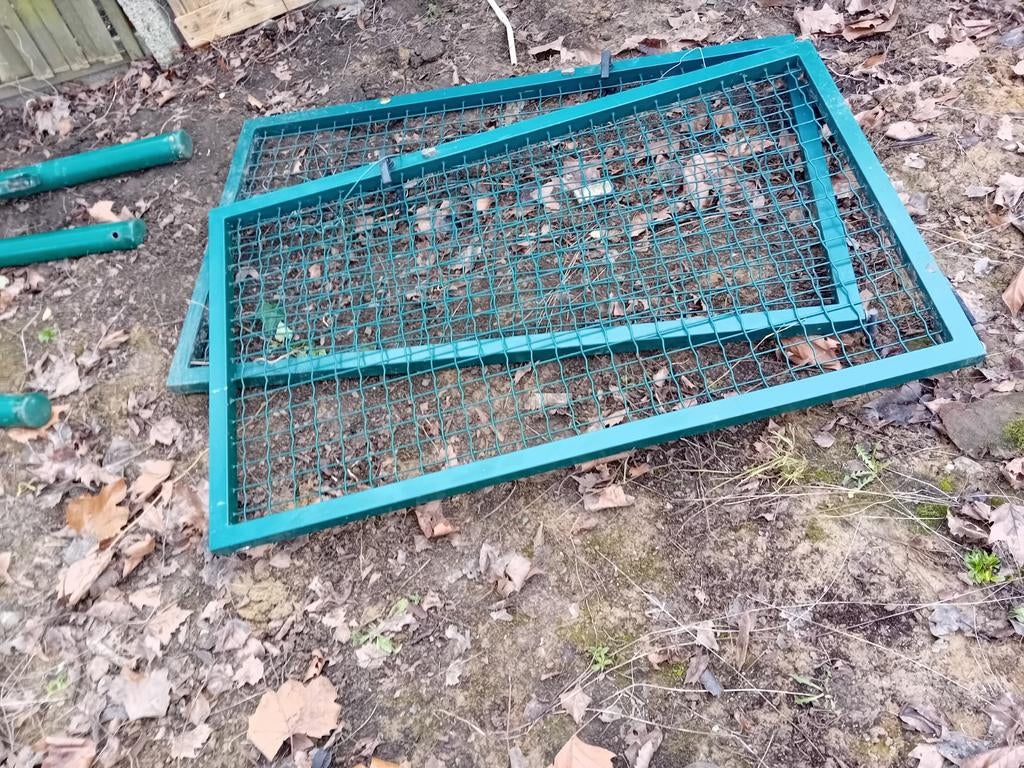 Groene tuinpoort met 3 palen, Tuin en Terras, Ophalen