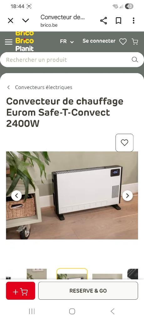 Radiateur électrique, Bricolage & Construction, Chauffage & Radiateurs, Enlèvement, Comme neuf, 800 watts ou plus, Radiateur