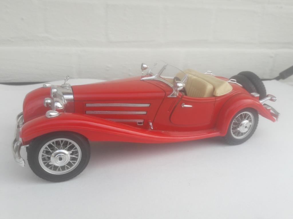 Burago model auto Mercedes Benz 500 K Roadster 1936 1:18, Ophalen of Verzenden, Zo goed als nieuw, Auto, Burago