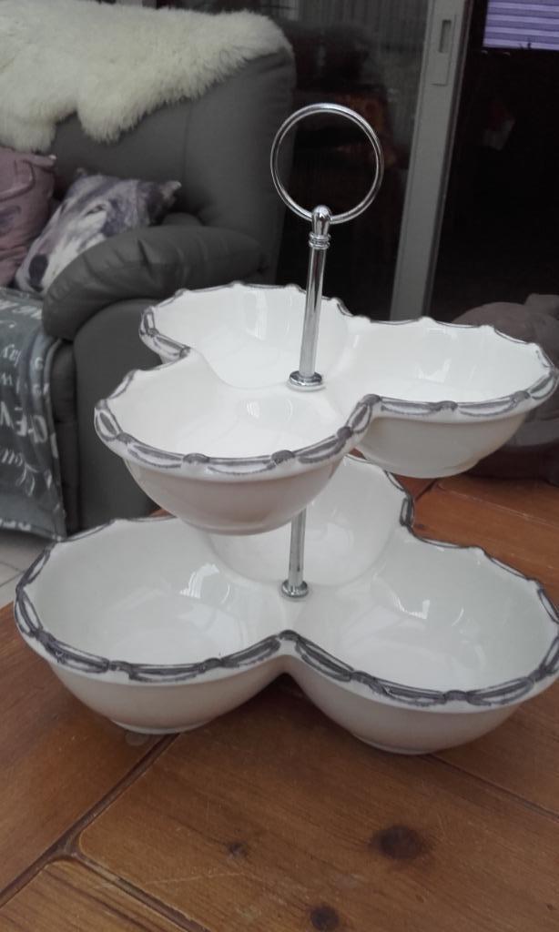 witte porseleinen etagère, Antiek en Kunst, Ophalen of Verzenden