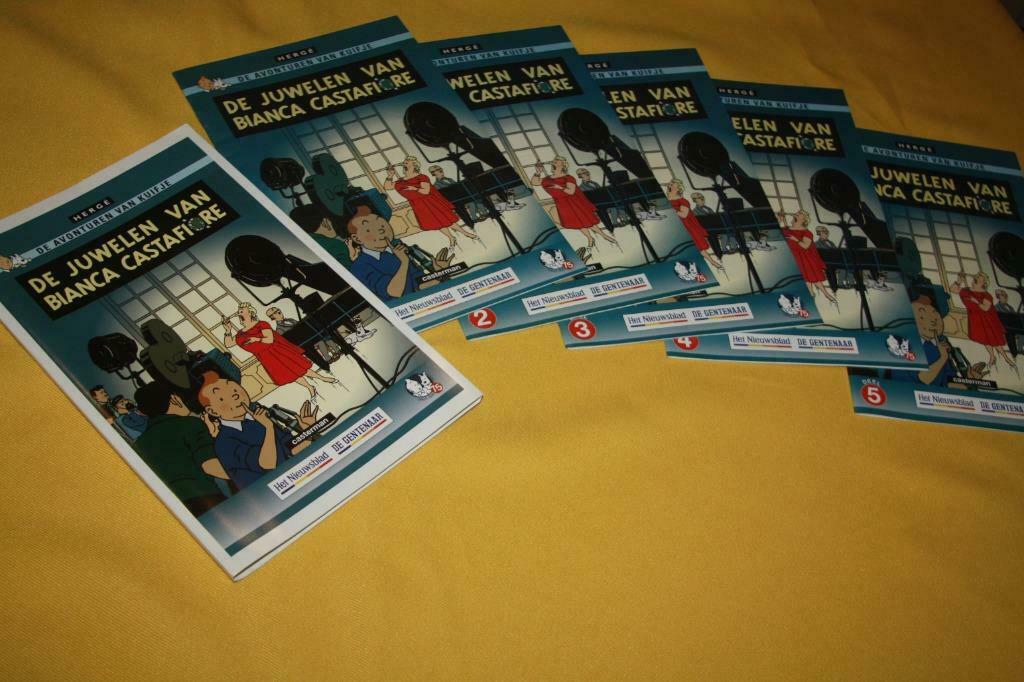 De juwelen van Bianca Castafiore (omslag +5 deeltjes) Kuifje, Boeken, Eén stripboek, Nieuw, Ophalen of Verzenden, Hergé