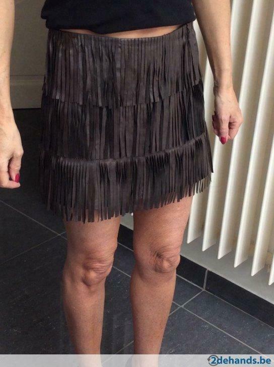 Lederen rokje, Enlèvement ou Envoi, Taille 36 (S), Comme neuf, Brun
