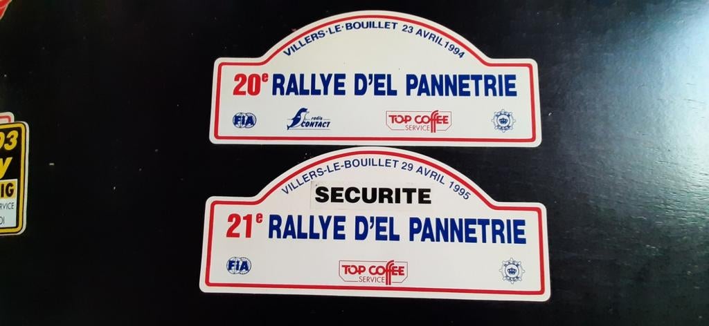 Plaques de rallye 20 Rallye d'El Pannetrie 1994, Enlèvement ou Envoi