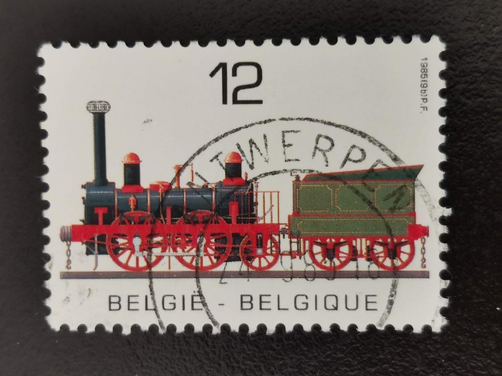 Belgie 1985 - treinen, spoorwegen - locomotief Olifant, Ophalen of Verzenden, Gestempeld, Treinen