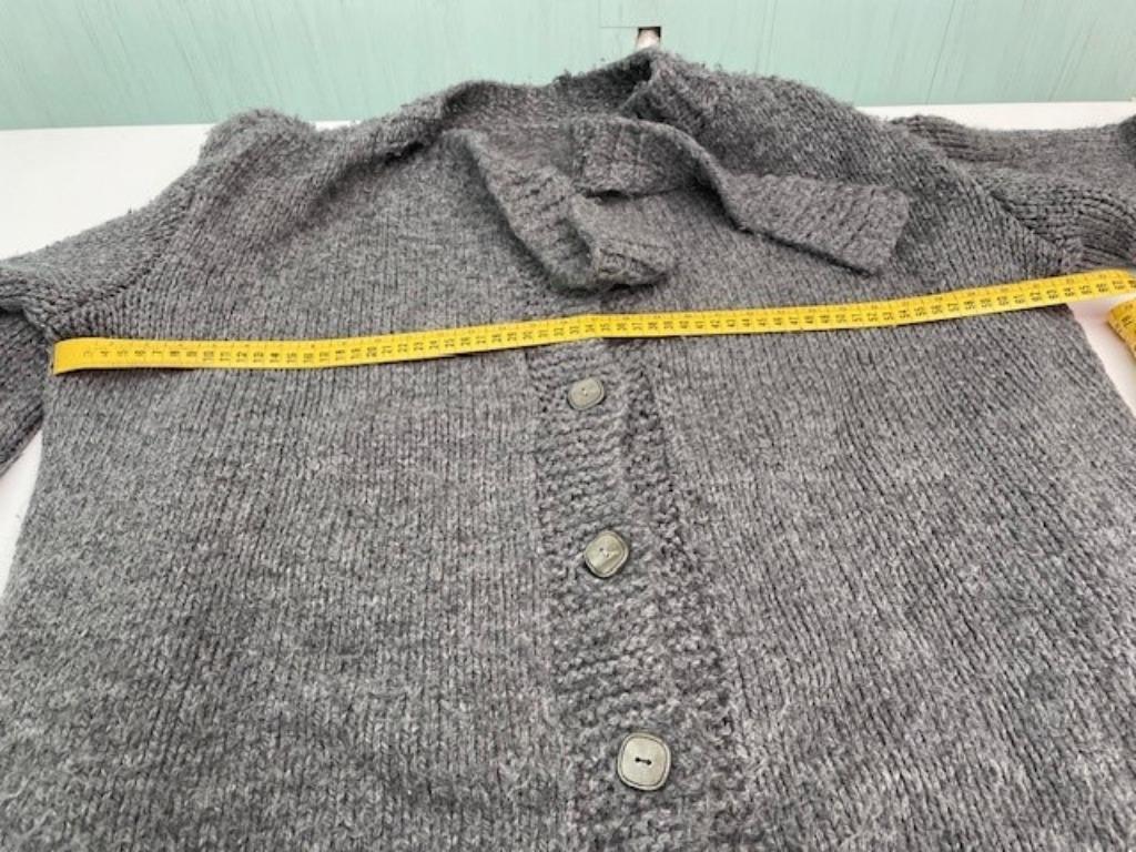 gilet en laine tricoté à la main, cardigan L XL, Enlèvement ou Envoi