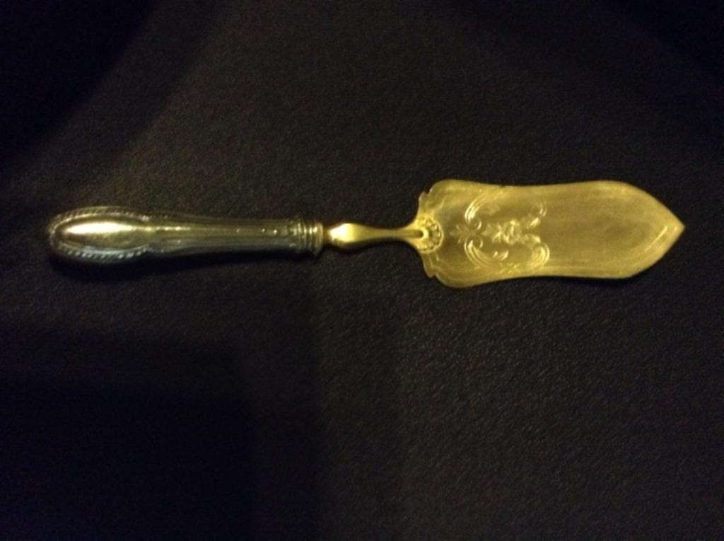 Antieke Taartschep - Verguld zilver, Ophalen of Verzenden
