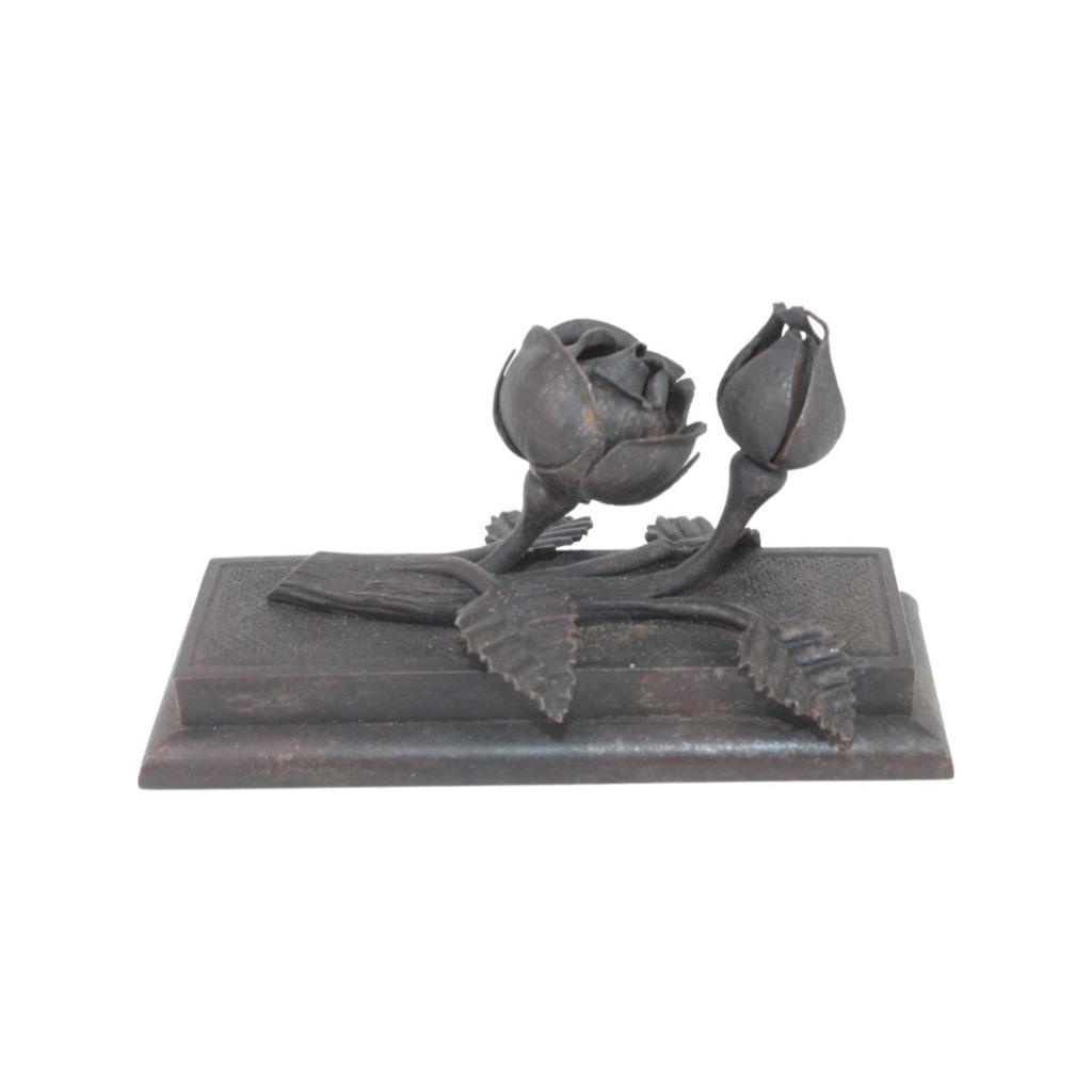 Presse-Papier en Fer Forgé Vintage - Élégance Florale 1920, Enlèvement ou Envoi