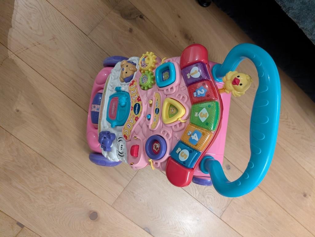 Loopwagentje VTech met geluid, Ophalen, Zo goed als nieuw, Mobiel, Met wieltjes