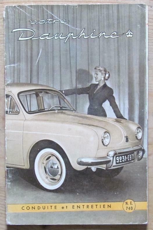 Renault Dauphine handleiding 1961 manuel d'instruction, Auto diversen, Handleidingen en Instructieboekjes, Ophalen of Verzenden