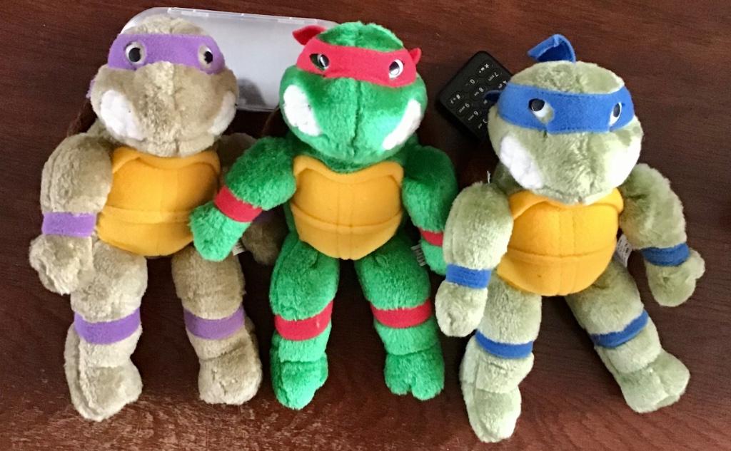 Lots de trois Tortue ninja 1989 (playmates toys), Collections, Jouets miniatures, Utilisé, Enlèvement ou Envoi