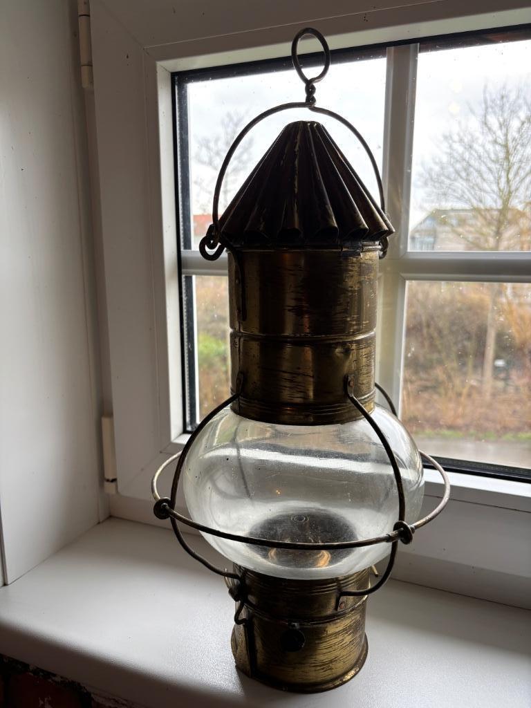 antiek verlichting scheepslantaarn, Antiek en Kunst, Ophalen of Verzenden