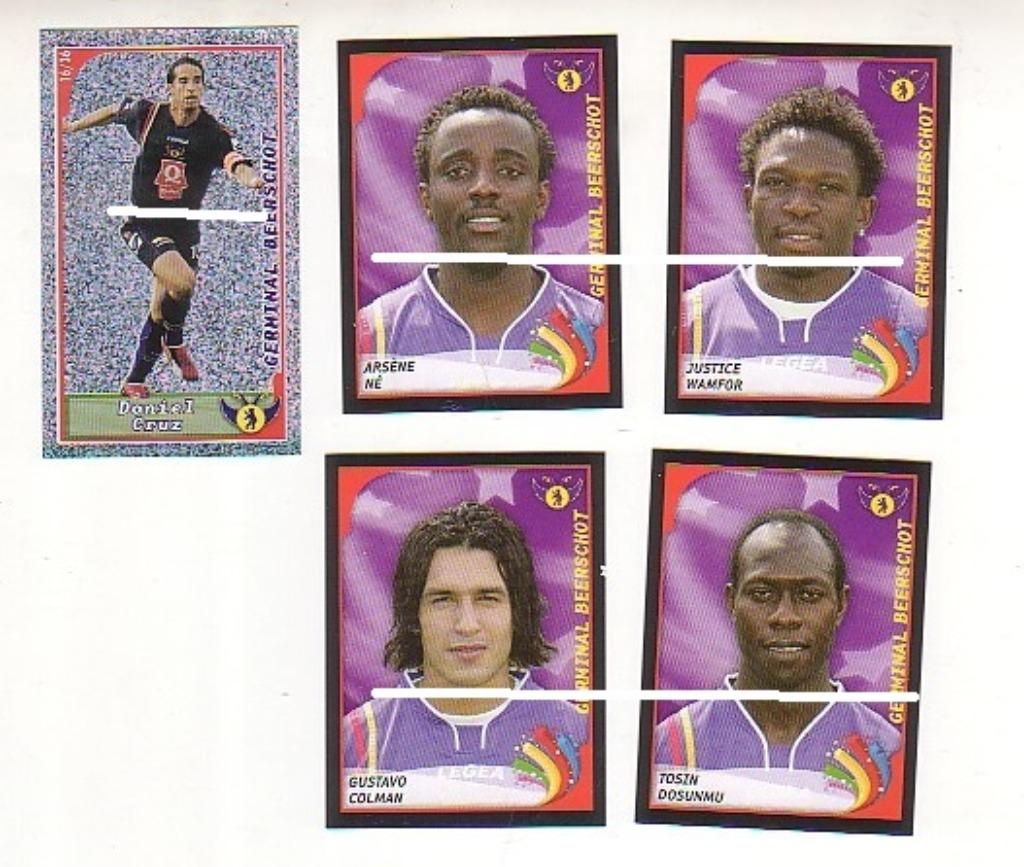 Panini Football 2008 / Germinal Beerschot / 5 stickers, Verzamelen, Verzenden, Zo goed als nieuw, Poster, Plaatje of Sticker