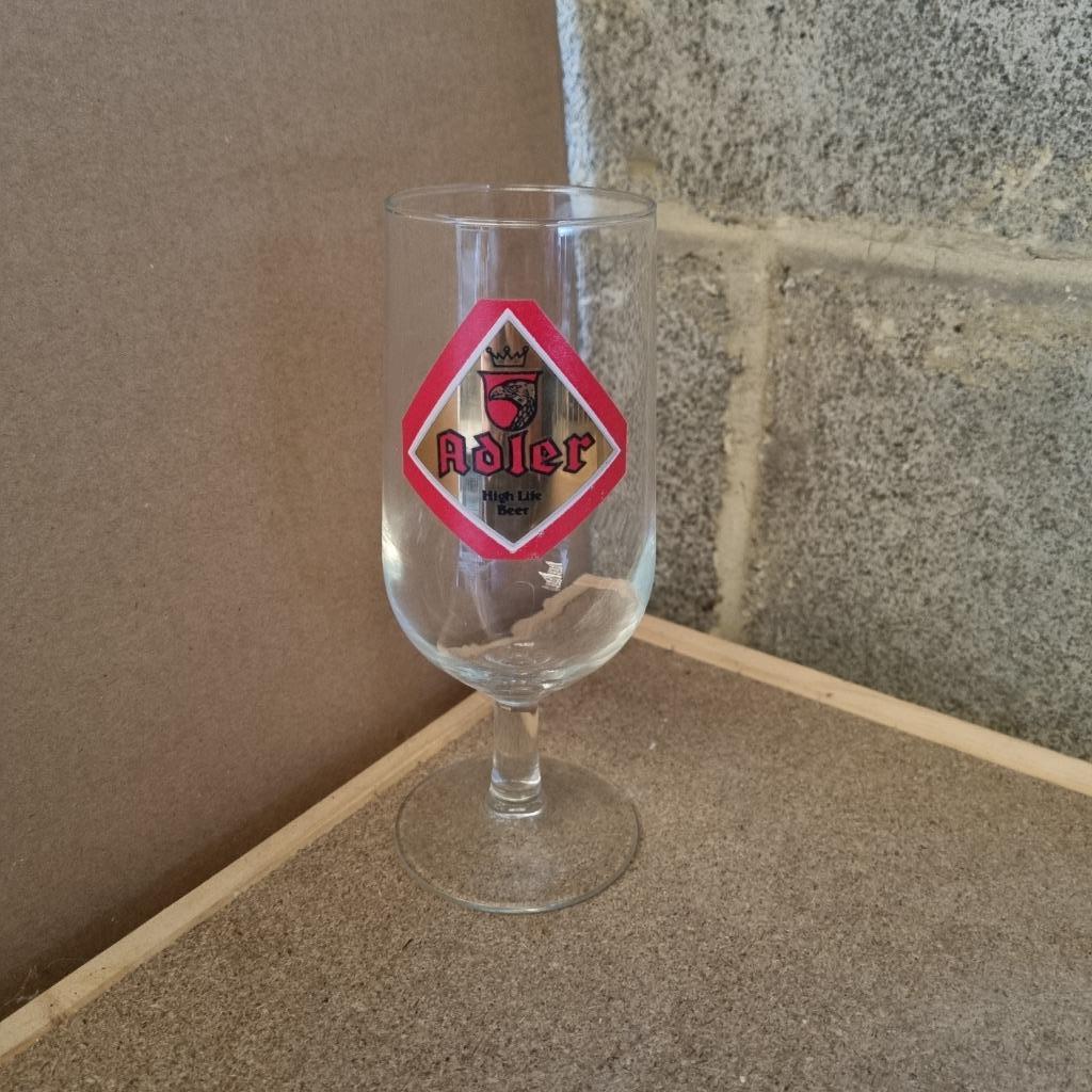 Verre Adler High Life Beer (modèle 2), Collections, Enlèvement ou Envoi, Utilisé, Verre ou Verres, Autres marques