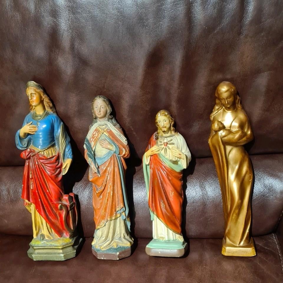 Statues en terre cuite de 30 à 40 cm de haut, Enlèvement ou Envoi, Utilisé