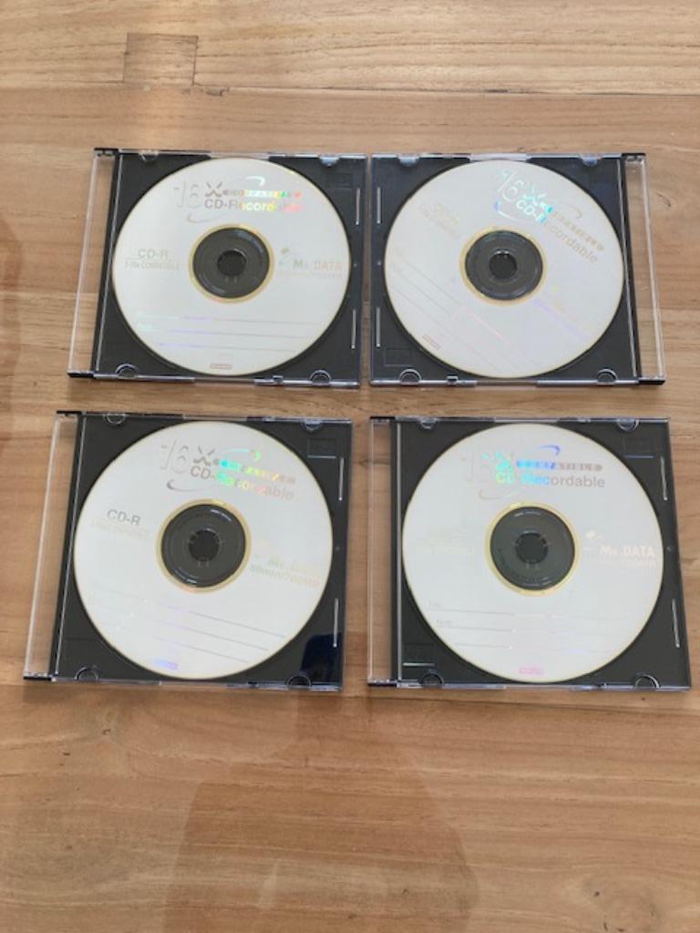 4 CD-R's, Ophalen of Verzenden, Nieuw, Cd, Herschrijfbaar
