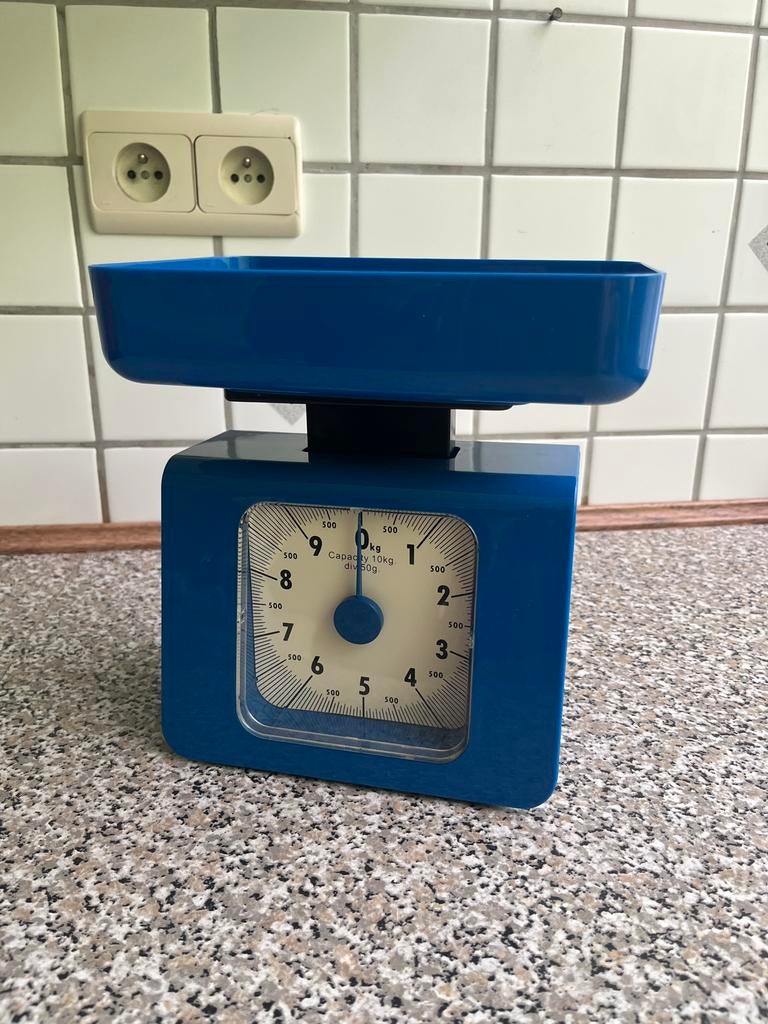 BALANCE DE CUISINE VINTAGE BLEUE, Electroménager, Balances, Enlèvement ou Envoi, Comme neuf, Balance de cuisine