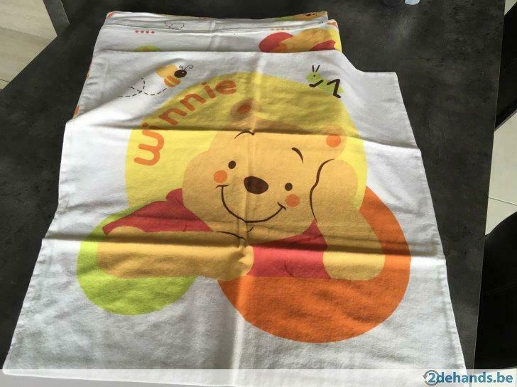 1-persoons dekbedovertrek Winnie the Pooh in flanel, Ophalen of Verzenden, Gebruikt