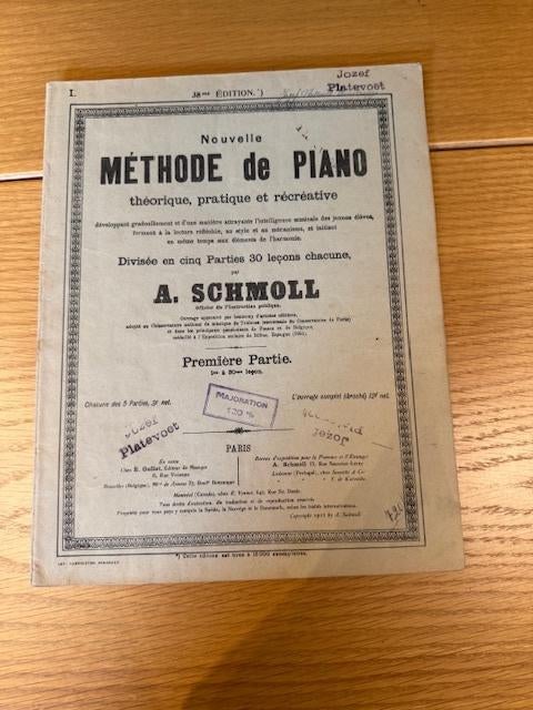A. Schmoll — Méthode de piano, Musique & Instruments, Partitions, Utilisé, Leçon ou Cours, Classique, Piano, Enlèvement ou Envoi