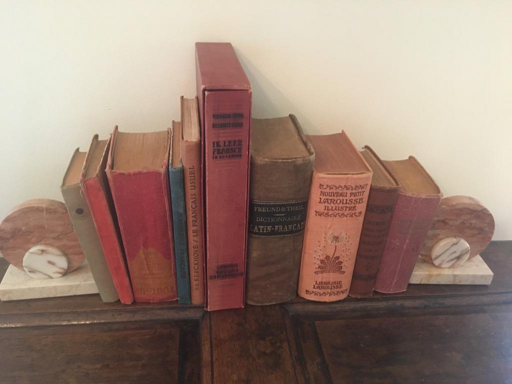 set oude woordenboeken en lesmateriaal FRANS, Ophalen, Frans