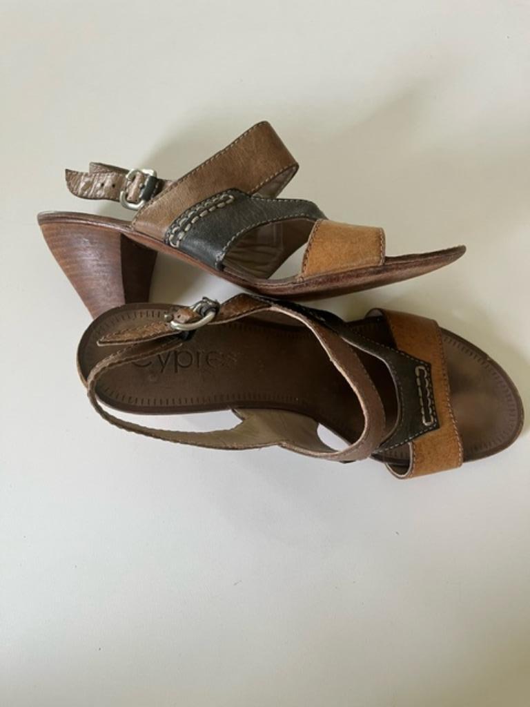 Bruine sandalen met hak, Ophalen of Verzenden