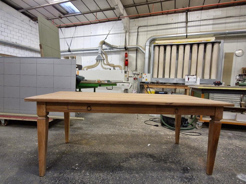 Handgemaakte tafel in teak 1m97 op 0.9m, Enlèvement, Teck