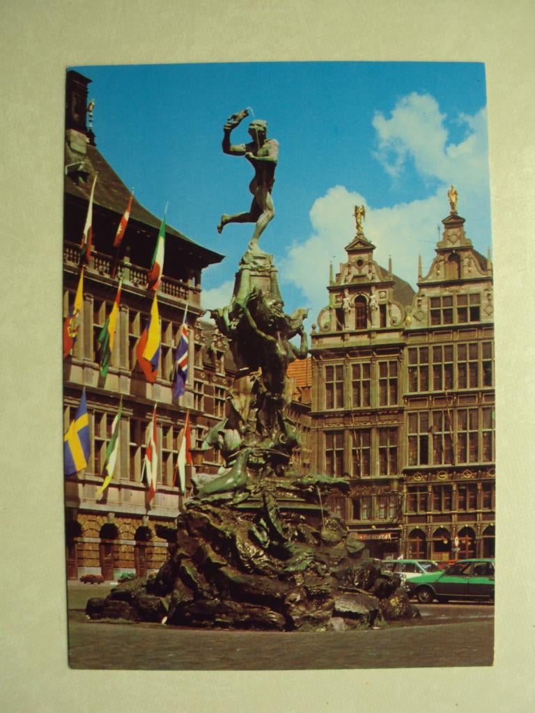 55213 - ANTWERPEN - GROTE MARKT - BRABO - ZIE 2 FOTO'S, Verzenden, Antwerpen