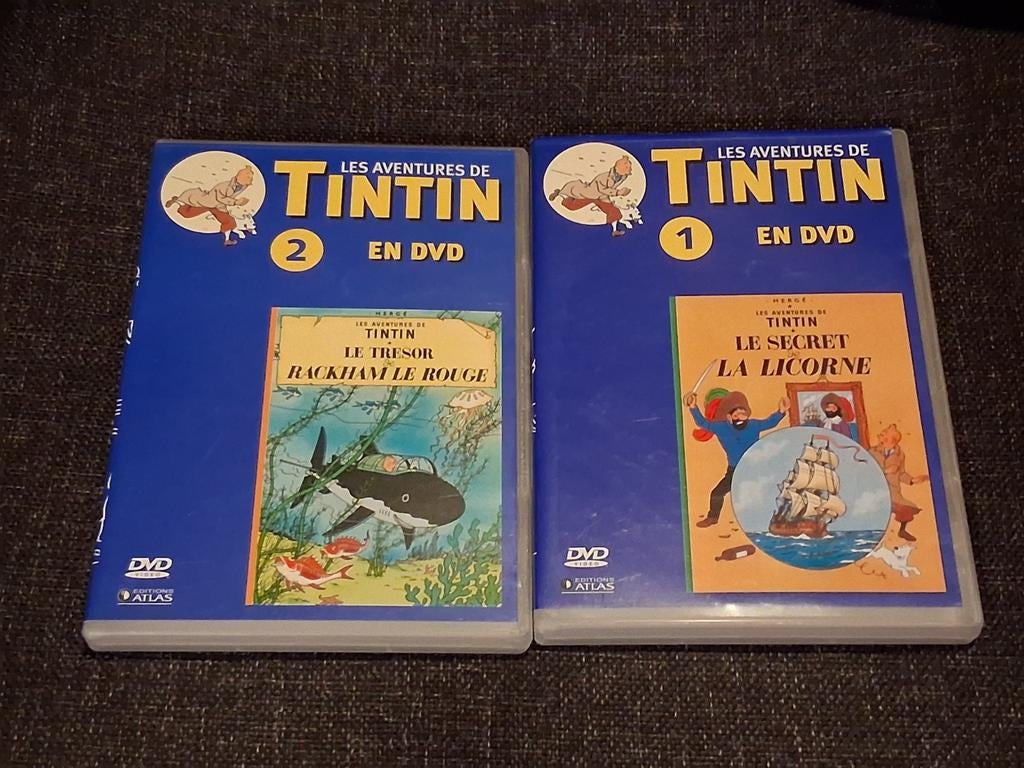 3 dvd´s Tintin (kuifje, Hergé), Europees, Tekenfilm, Alle leeftijden, Ophalen of Verzenden