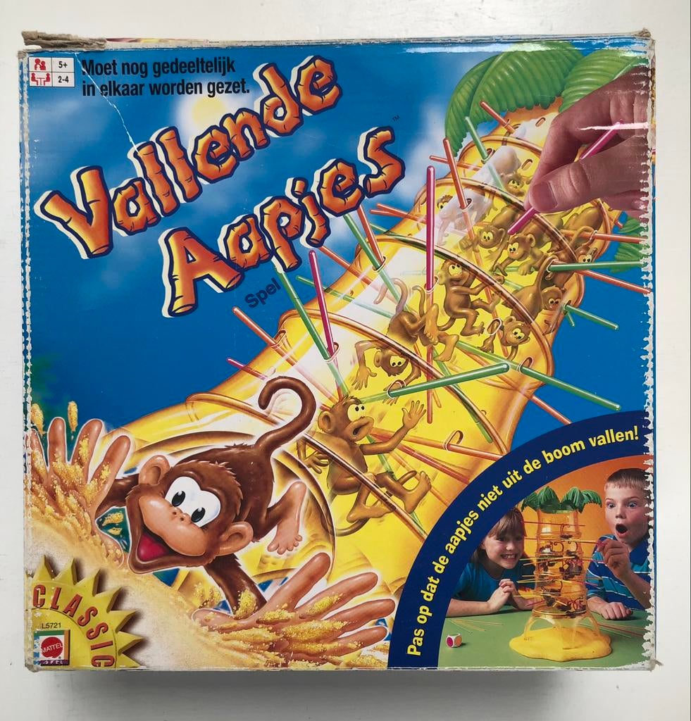 Vallende Aapjes Mattel gezelschapsspel, Hobby en Vrije tijd, Gezelschapsspellen | Overige, Gebruikt, Ophalen of Verzenden