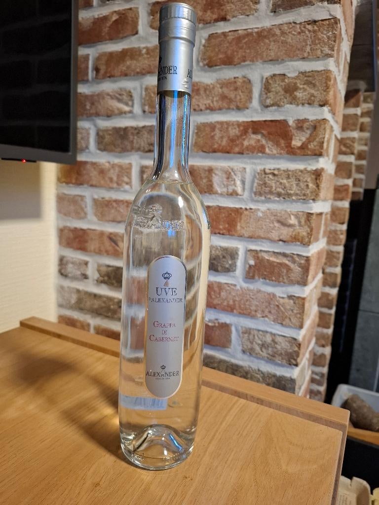 Grappa Di Cabernet UVE Alexander fles van 700 ml, Diversen, Levensmiddelen, Ophalen of Verzenden