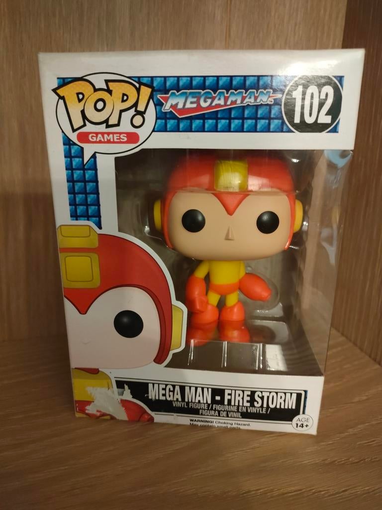 Funko Pop Original Megaman Fire Storm 102 „Vaulted”, Verzamelen, Ophalen of Verzenden, Gebruikt