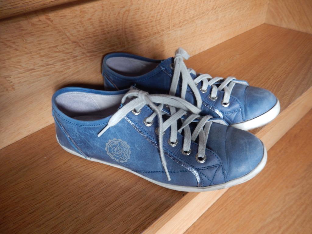 River Woods 37 blauwe schoen instapper, River Woods, Comme neuf, Bleu, Sabots