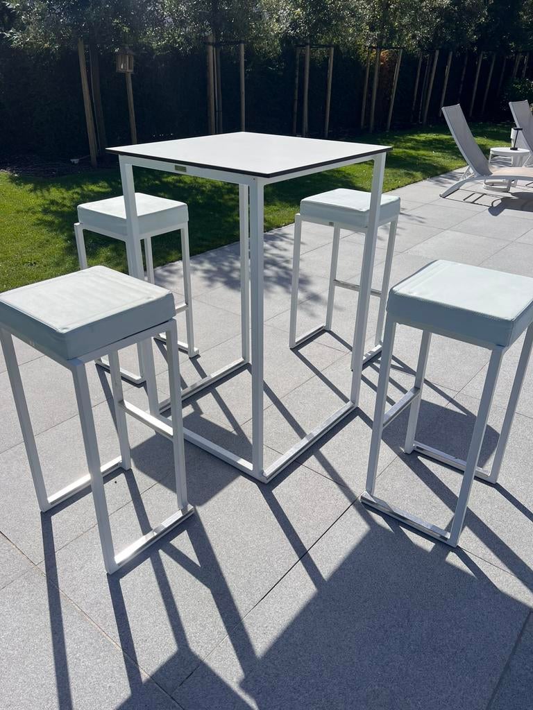 Statafel + 4 stoelen, Huis en Inrichting, Tafels | Statafels, Gebruikt, Ophalen
