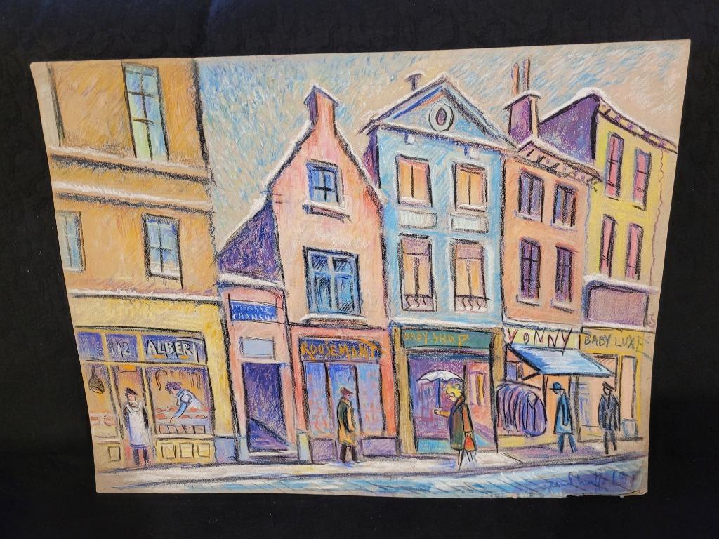 RARE dessin aux pastels de prolo des marolles , armand masse, Enlèvement