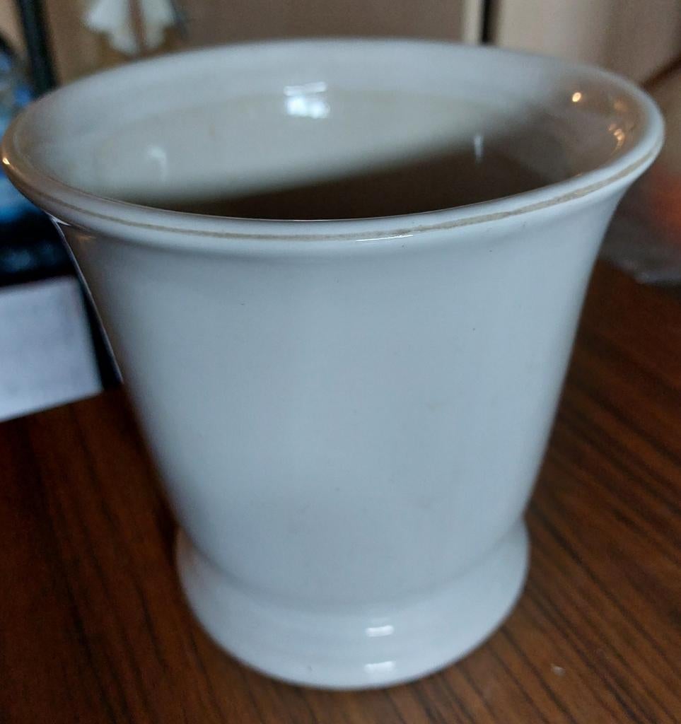 Mooie kleine gelakte keramische bloempot, Ophalen, Zo goed als nieuw