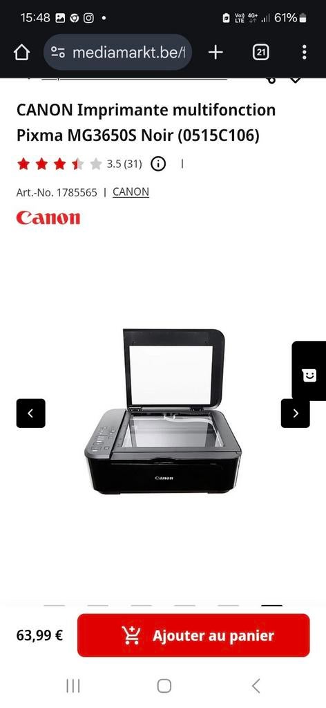 Canon pixma mp495, Enlèvement ou Envoi, Comme neuf