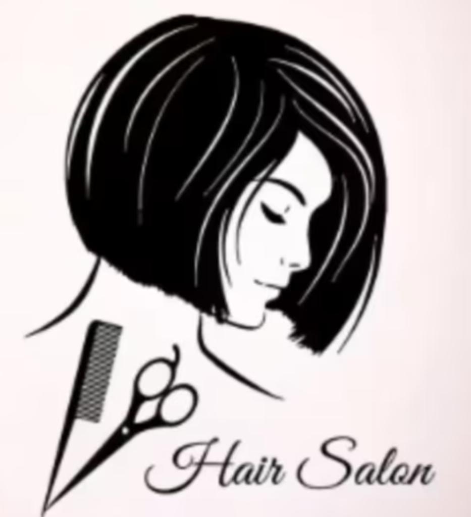 Grote muursticker Kapper / Hair Salon zwart (57x70cm), Ophalen of Verzenden, Huis en Inrichting