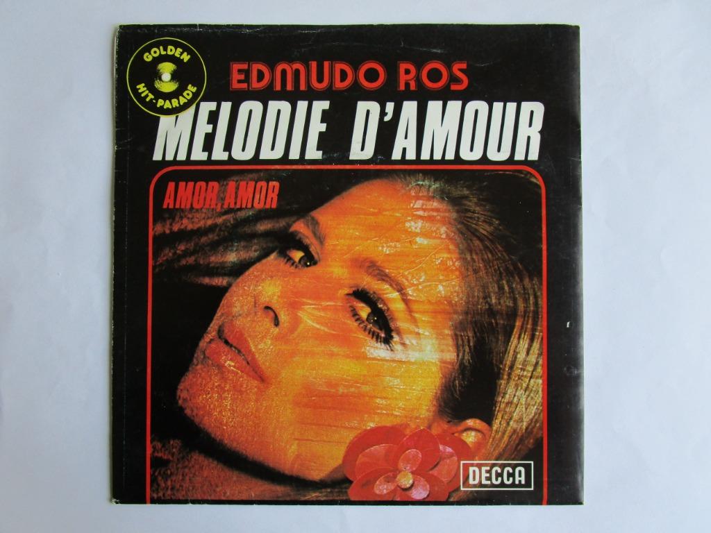 Edmudo Ros : Melodie d'amour & Amor , amor., CD & DVD, Vinyles Singles, Latino et Salsa, Enlèvement ou Envoi, Single, Comme neuf