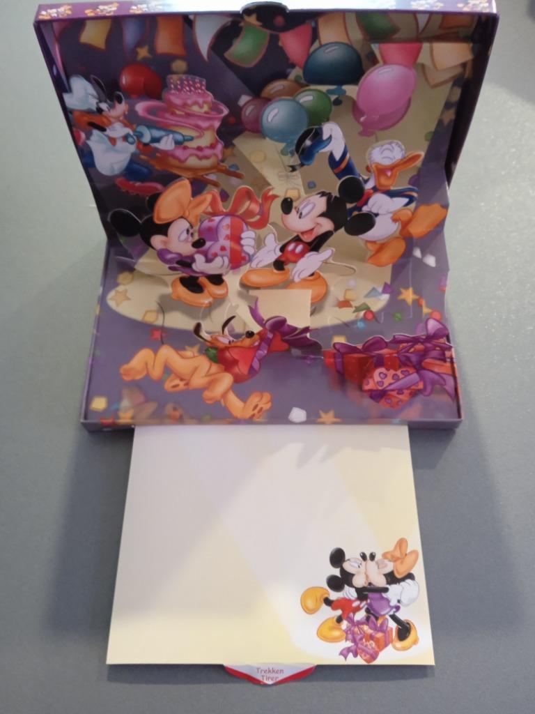 Mickey & Minnie Mouse Pop'n'Play postkaart, Verzamelen, Ophalen of Verzenden, Mickey Mouse, Nieuw, Papier, Kaart of Schrift