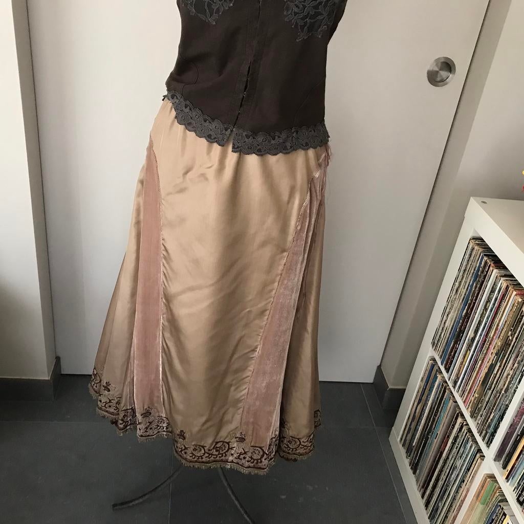 Zijden rok van Chine Collection maat 38, Maat 38/40 (M), Overige kleuren, Ophalen of Verzenden, Onder de knie