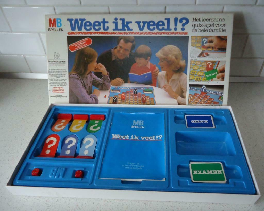 Vintage Spel "Weet Ik Veel" van MB Spellen anno 1982 in Goed, Ophalen of Verzenden, Gebruikt, MB