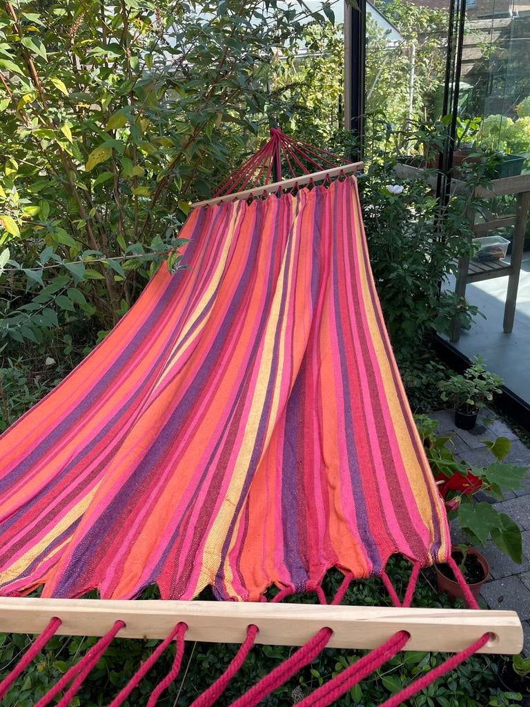 Hangmat met standaard, Jardin & Terrasse, Hamacs, Enlèvement, Comme neuf, Avec support