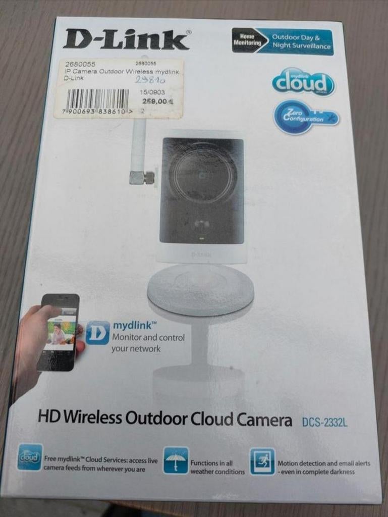 Dlink,Outdoor Wireless Day/Night Cloud Cam,geluid,opname sd, Ophalen of Verzenden, Nieuw